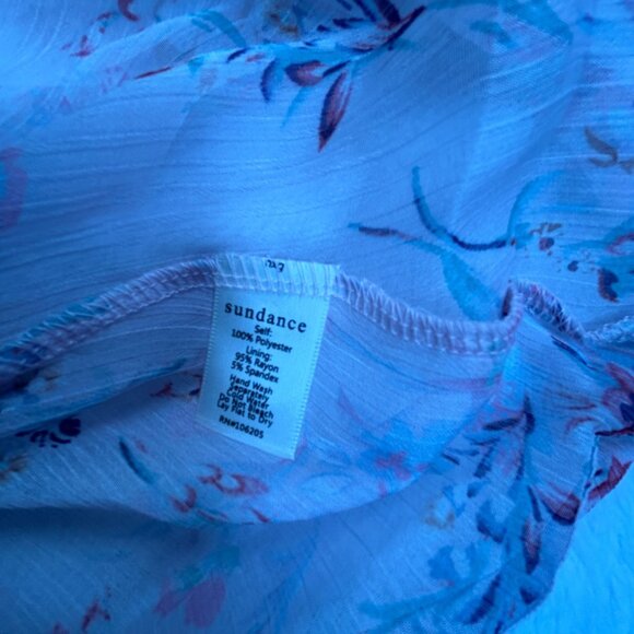 Sundance Womens Floral Muse Top Ruffle Long Sleeve Blouse Large Pink Multi NWOT - Picture 4 of 8